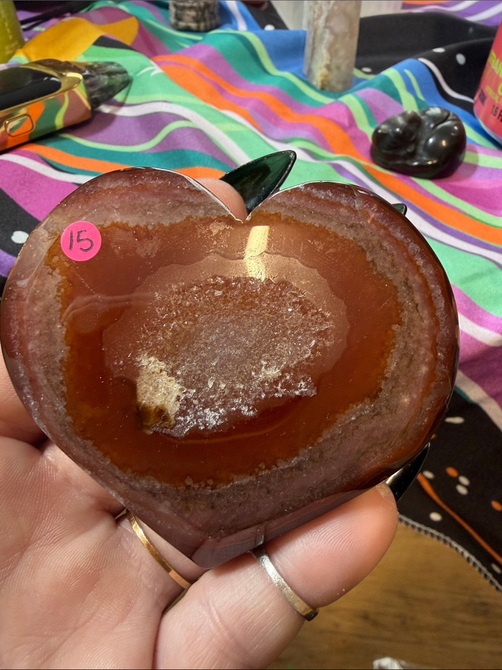 Brown Agate Heart Decorative Accent - Home Accents Decor
